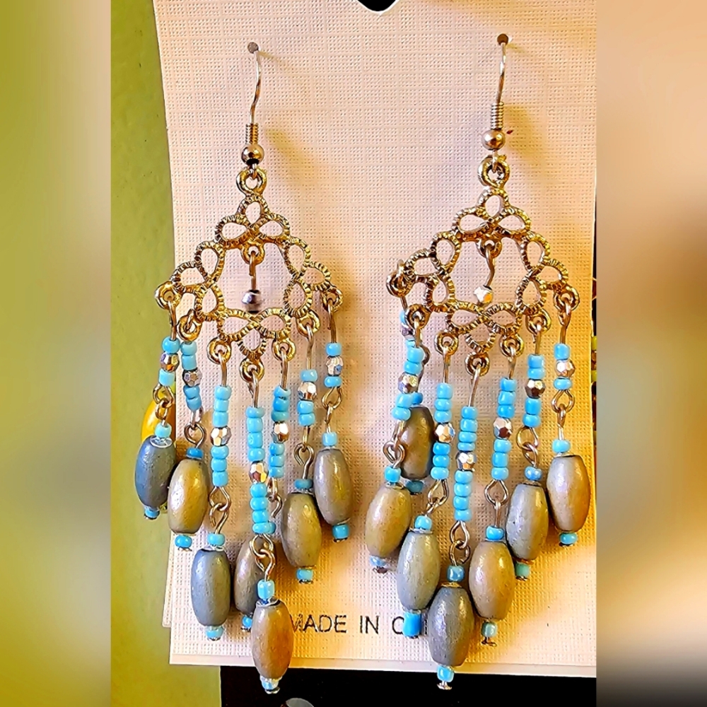 Blue Dangle Earrings